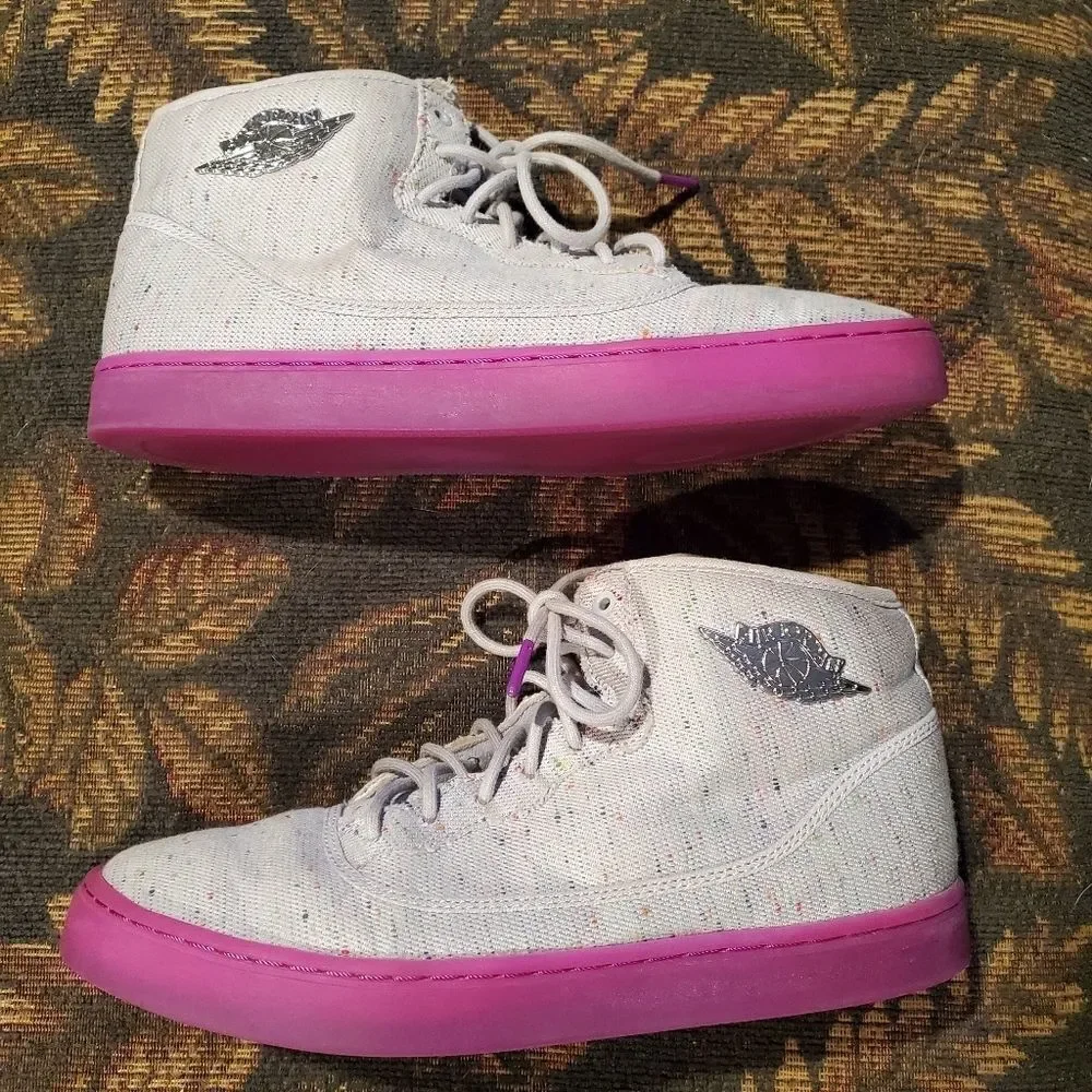 Jordan Men's Jasmine Wolf Grey/Wht-Purple Dusk